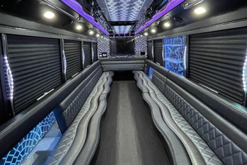 Port St Lucie Party Bus Interior