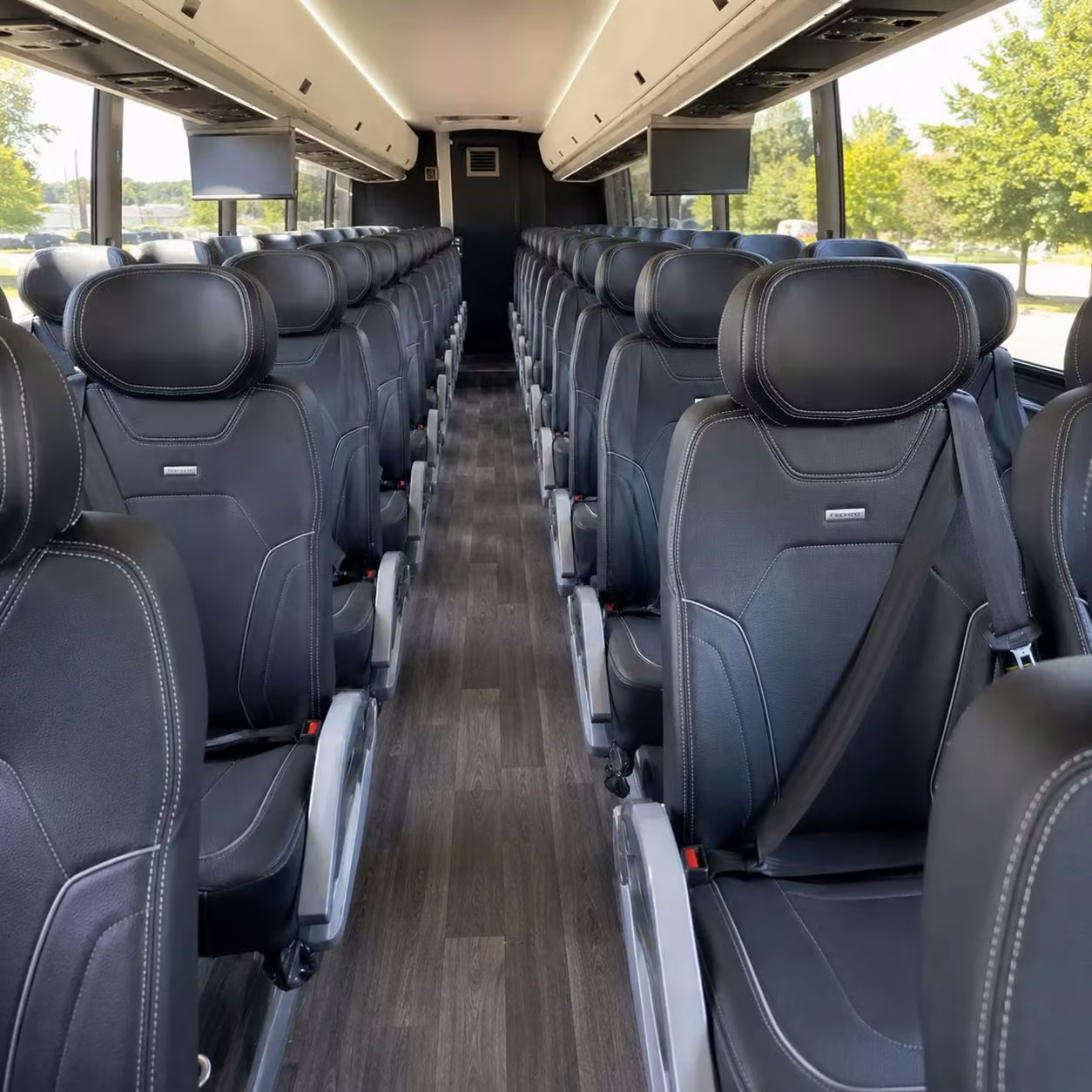 port st lucie charter bus interior